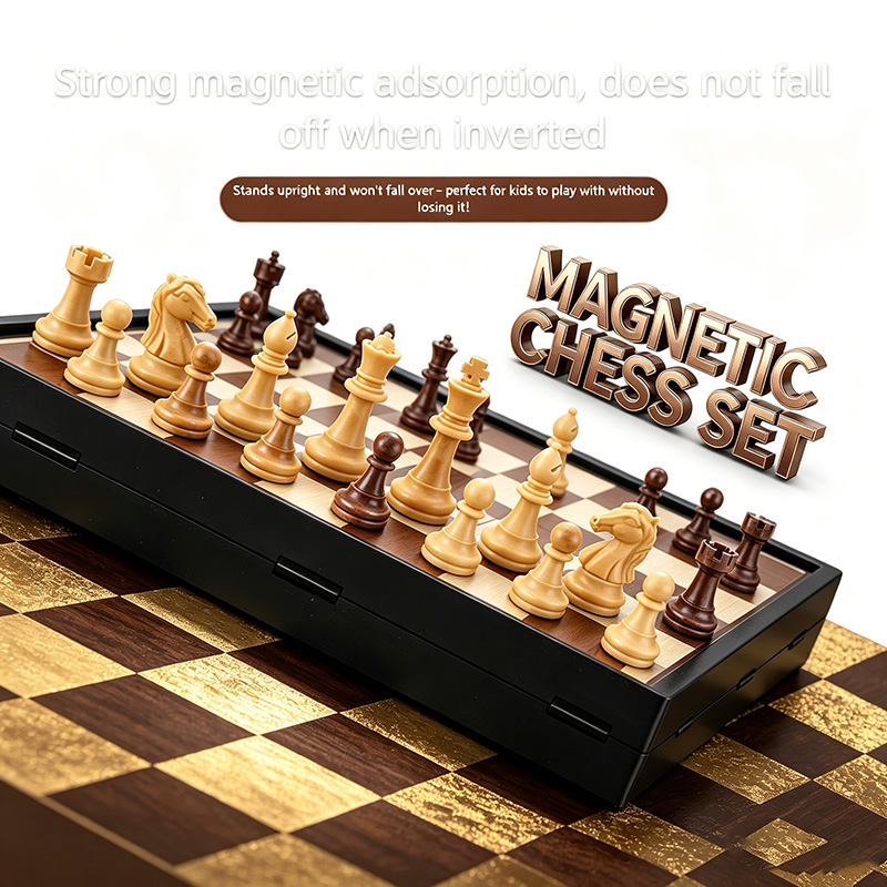 Magnetic Travel Chess - Składana magnetyczna szachownica 24 cm, idealna