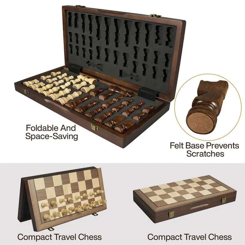 Magnetyczny drewniany zestaw s – Magnetic Travel Chess recenzja i cena
