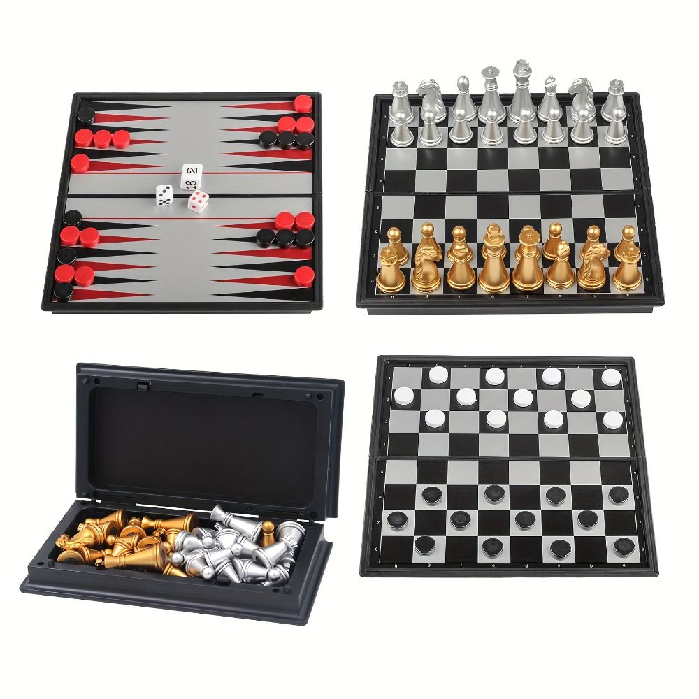 Kieszonkowy Złoto-Srebrny Mini – Magnetic Travel Chess recenzja i cena