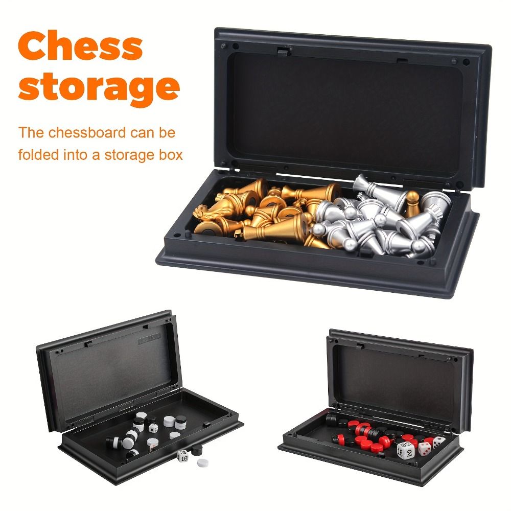 Złoto-srebrny mini zestaw do s – Magnetic Travel Chess recenzja i cena